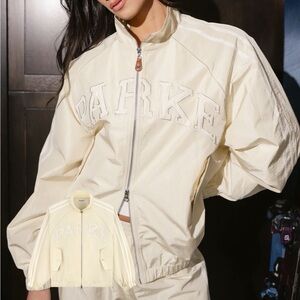 PARKE Varsity Nylon Jacket buttercream XS